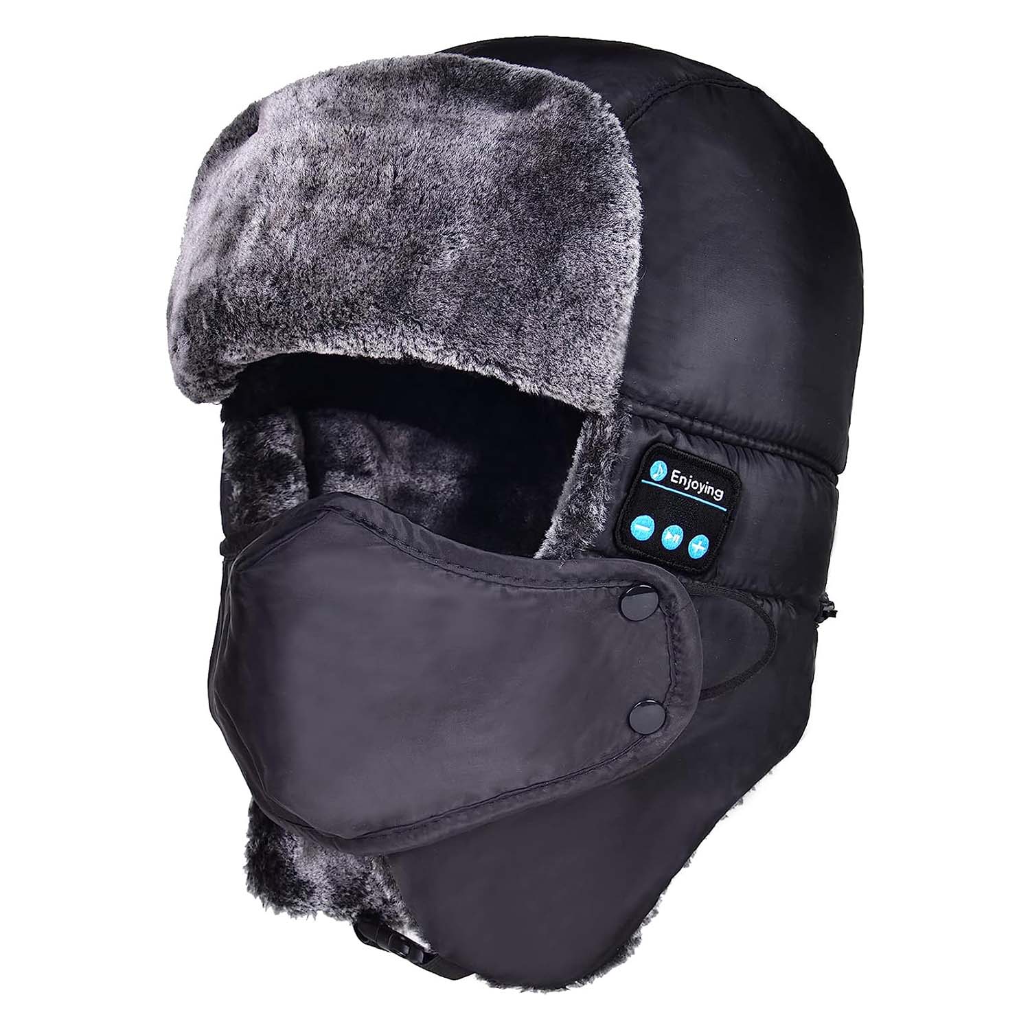 Sort Bluetooth Trapper Hat med øreklapmaske