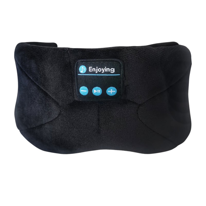 Sort bomuldstekstur Bluetooth Eye Mask