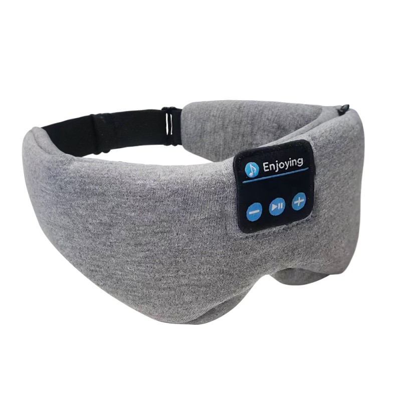 Bomuld Bluetooth Sleep Eye Mask Peadband Earphones Mini Gray